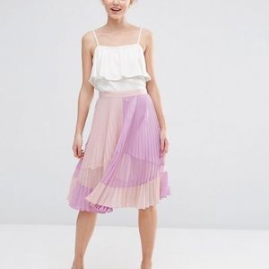 ASOS PETITE Pleated Midi Skirt (NWT)